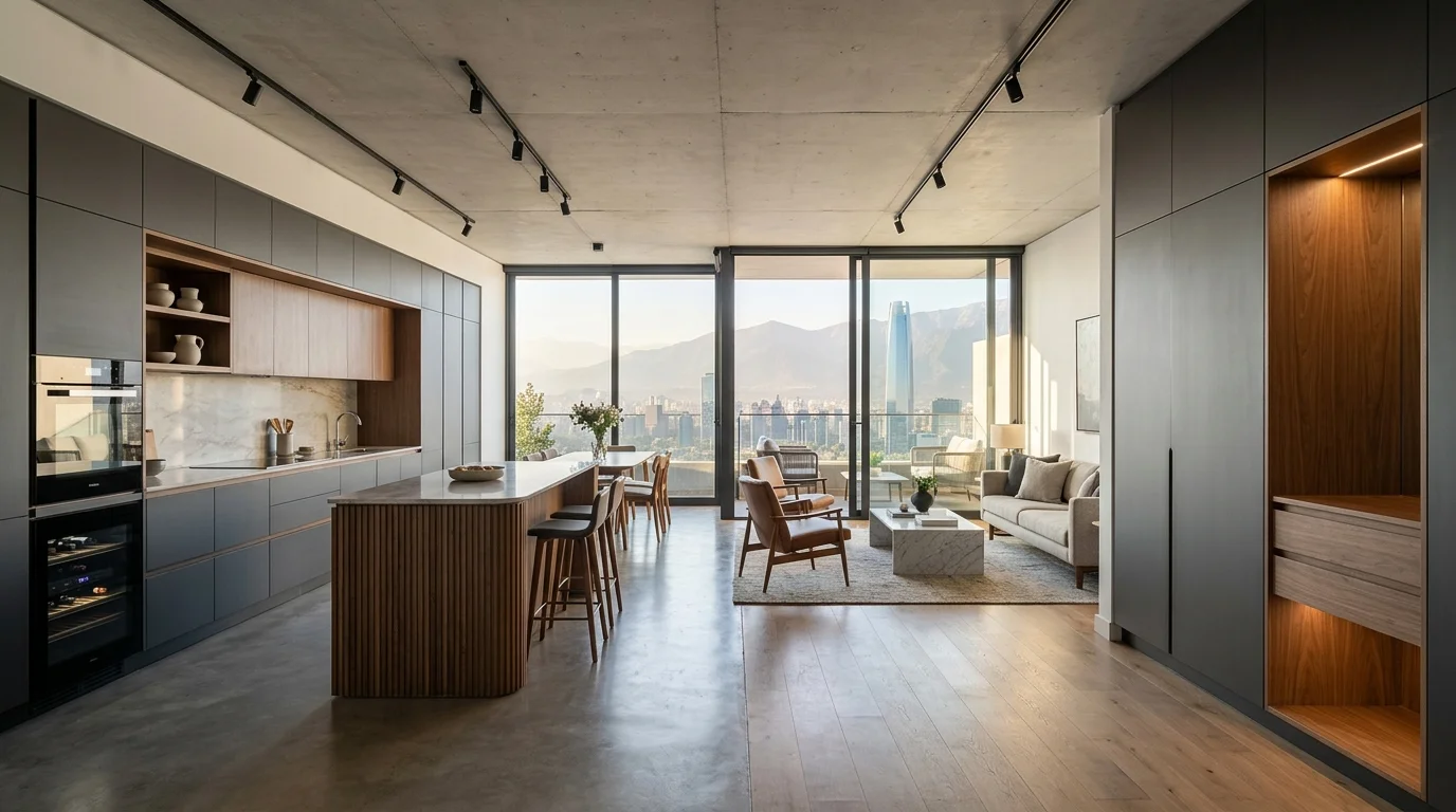 Muebles para departamento inmobiliario en Santiago